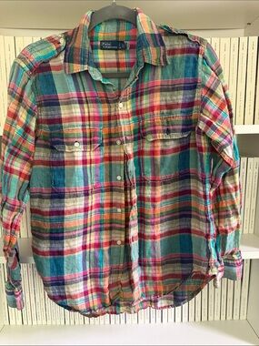 Polo by Ralph Lauren Multicolor Plaid Cotton Button-Down Shirt